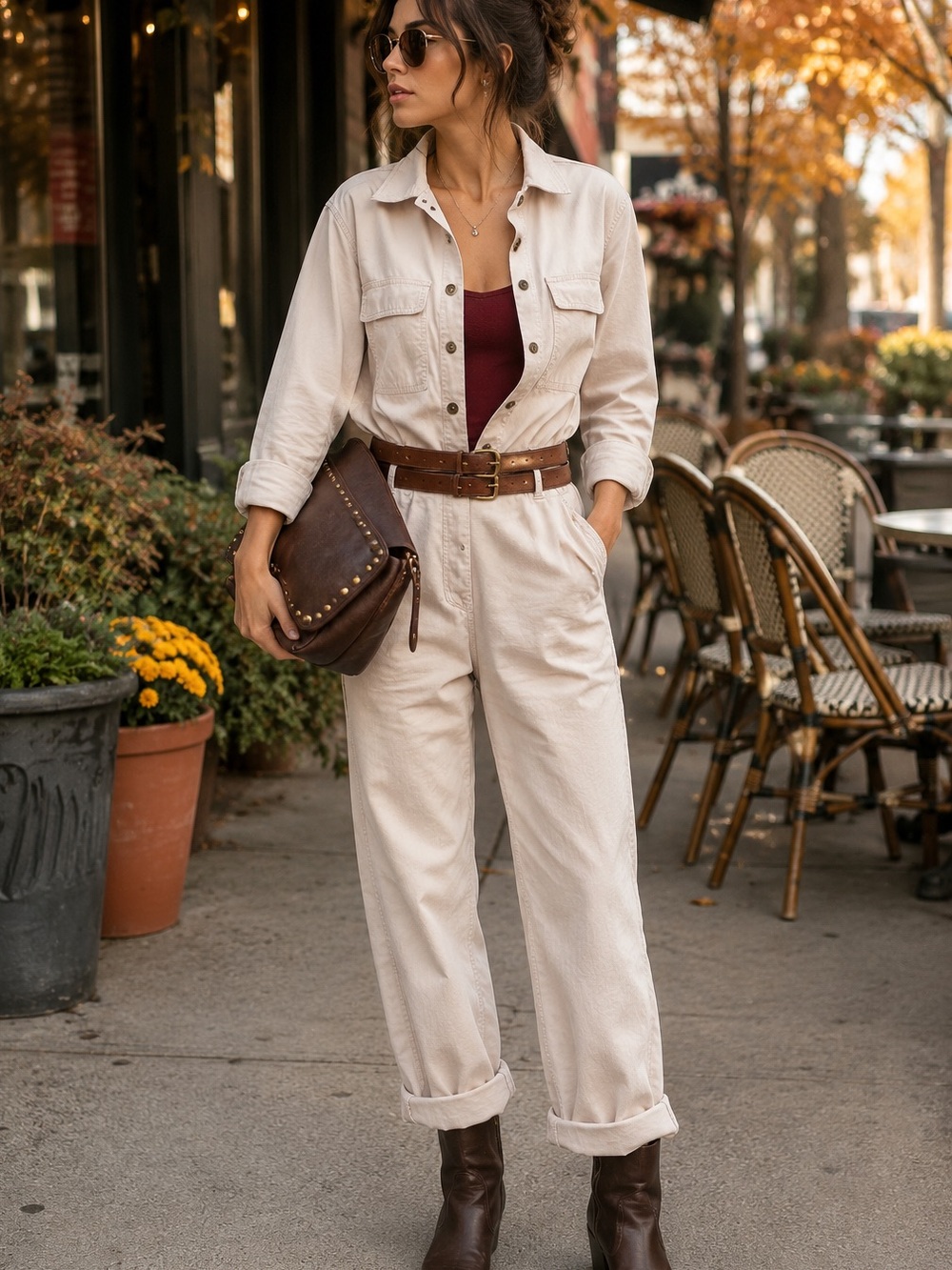 Everlane Cotton Utility Jumpsuit / Overalls